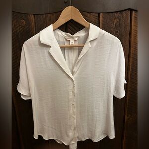 Banana Republic satin oversized button down shirt. Xxs but fits oversized